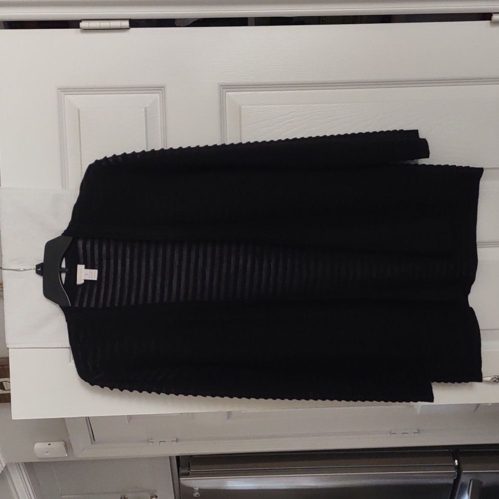 Chico's black almost sheer sweater